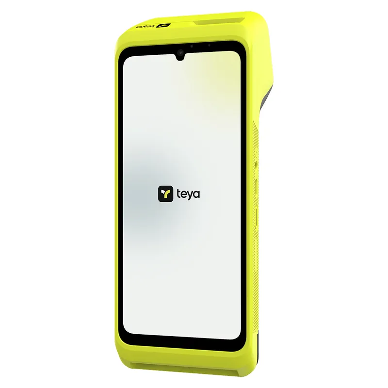 Teya Pro card terminal, three-quarter view